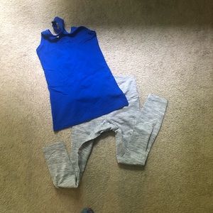 Lululemon Racer Back Tank & Heathered Wunder Under